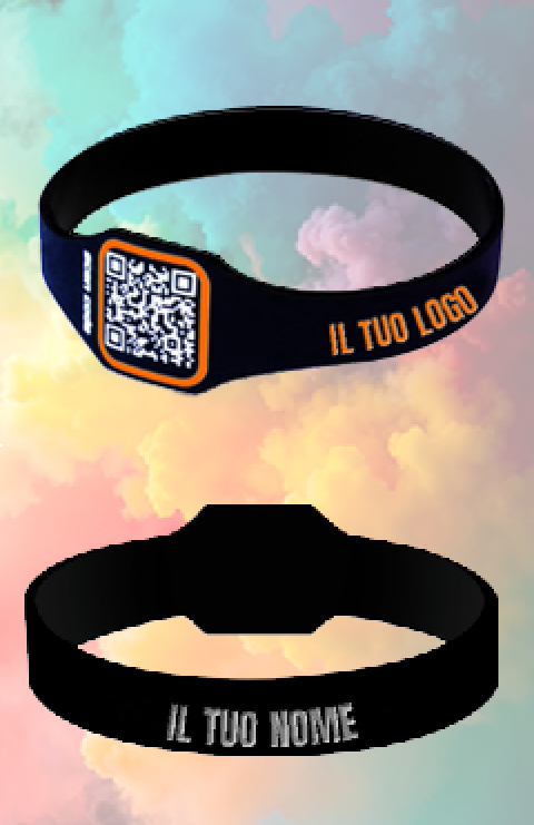 bracciale qr code 2 colori
