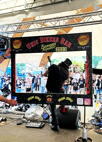 cornice eventi bikers grafica banner stampe